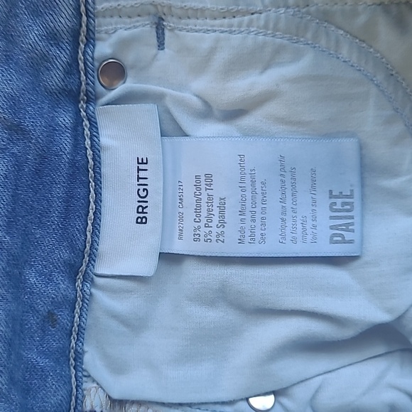 PAIGE Jeans Women's sz 26 Brigitte Straight Leg Distressed Mid Rise Denim Jeans - Picture 6 of 9